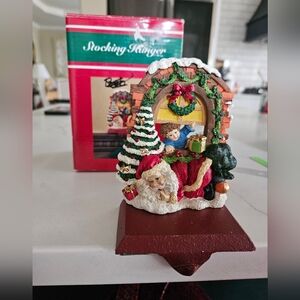 Vintage Santa Stocking Holder with Box